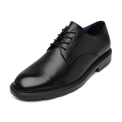 Zapato Derby Vestir Casual Para Caballero Flexi 419405 Negro