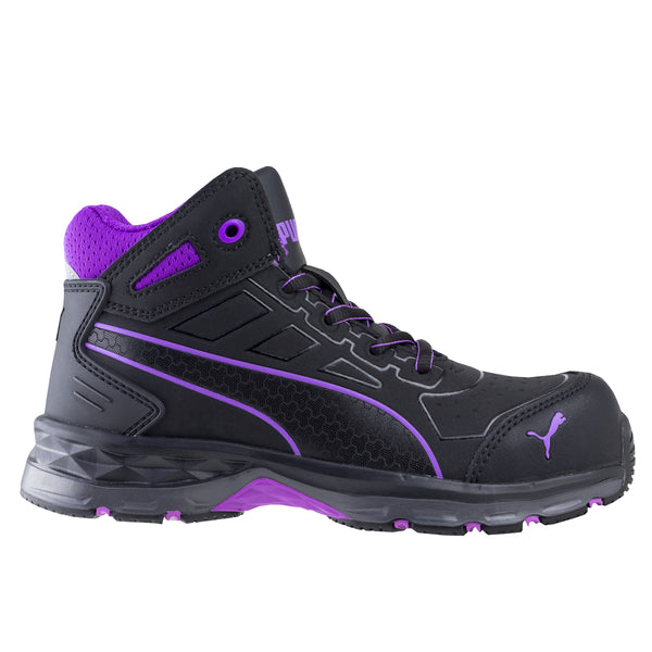 Bota Industrial Dieléctrica Tipo II + III PP+D Dama Puma Stepper 2.0 Wns Mid 63.389.4 Negro Morado