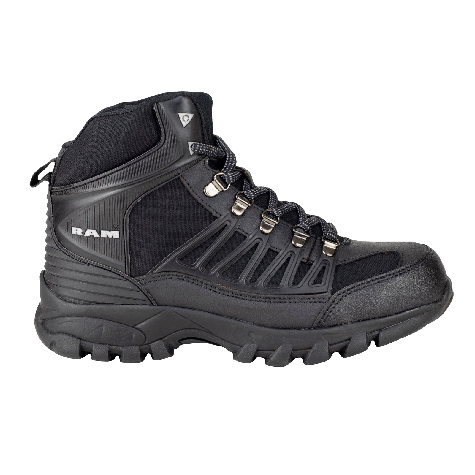 Bota Industrial Casco Acero Para Hombre New Ram 9588 Napa Negro