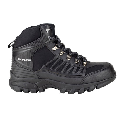 Bota Industrial Casco Acero Para Hombre New Ram 9588 Napa Negro