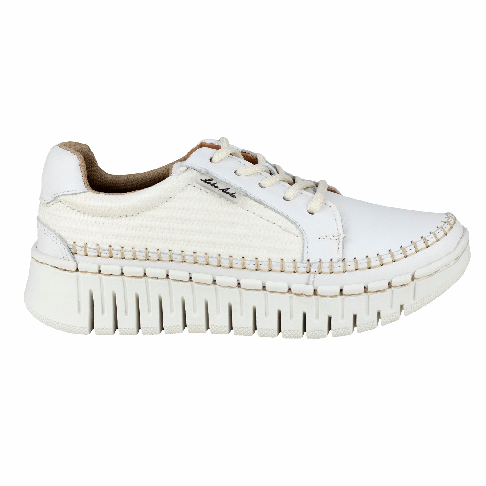 Tenis Casual de Plataforma Para Dama Lobo Solo 4952 Blanco