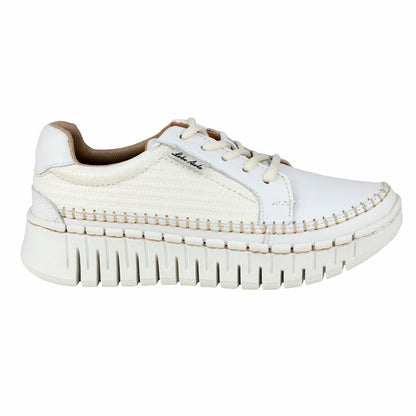 Tenis Casual de Plataforma Para Dama Lobo Solo 4952 Blanco