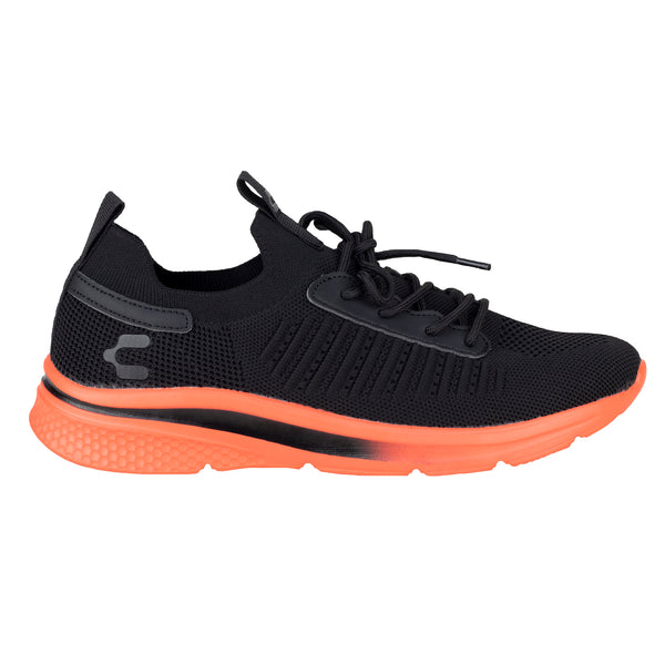 Tenis Charly Ergon Running Caballero 1029983 Negro Naranja