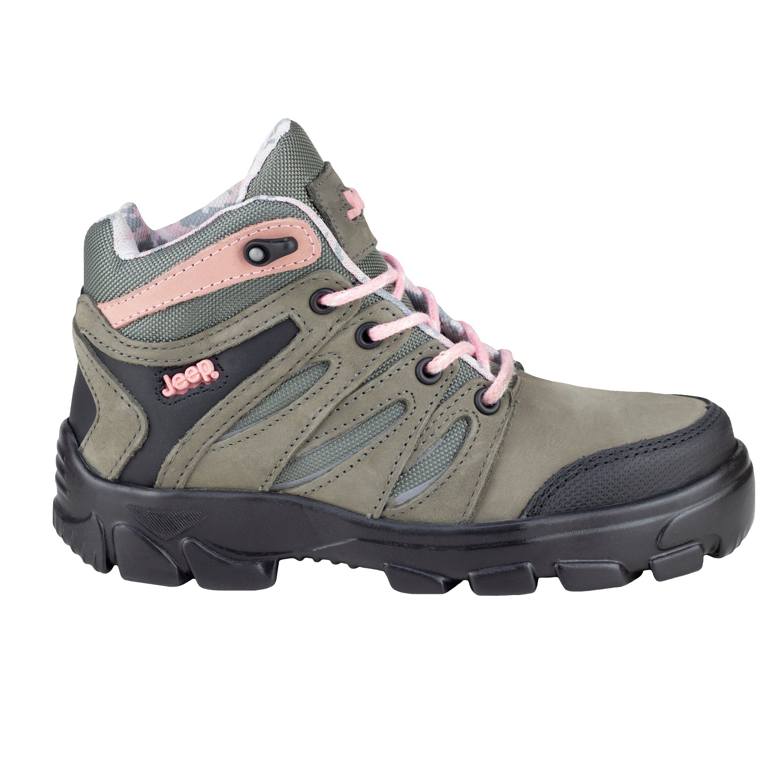 Bota Industrial Seguridad Para Mujer Jeep 850 Gris Negro