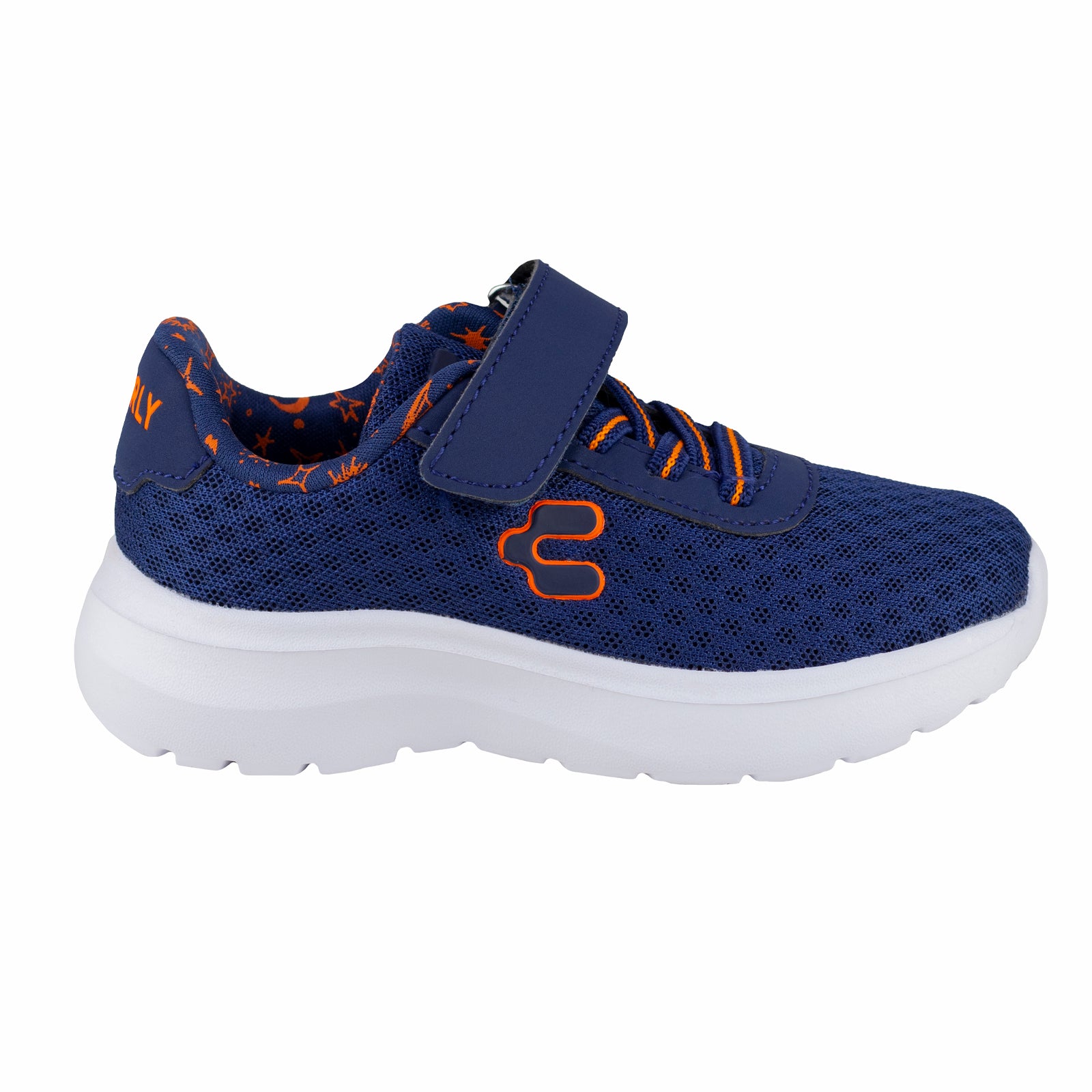 Tenis Confort Casual Para Niño Charly Kids 1065378 Marino Naranja