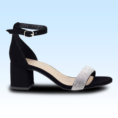 Sandalia de Tacón Dama Lady Paulina Almendra 21217 Negro