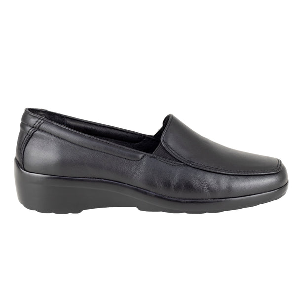 Mocasín Casual Dama Verde Tabaco Anely 7264 Negro