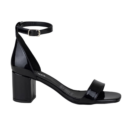 Sandalia de Tacón Dama Capa de Ozono 656401 Negro Charol