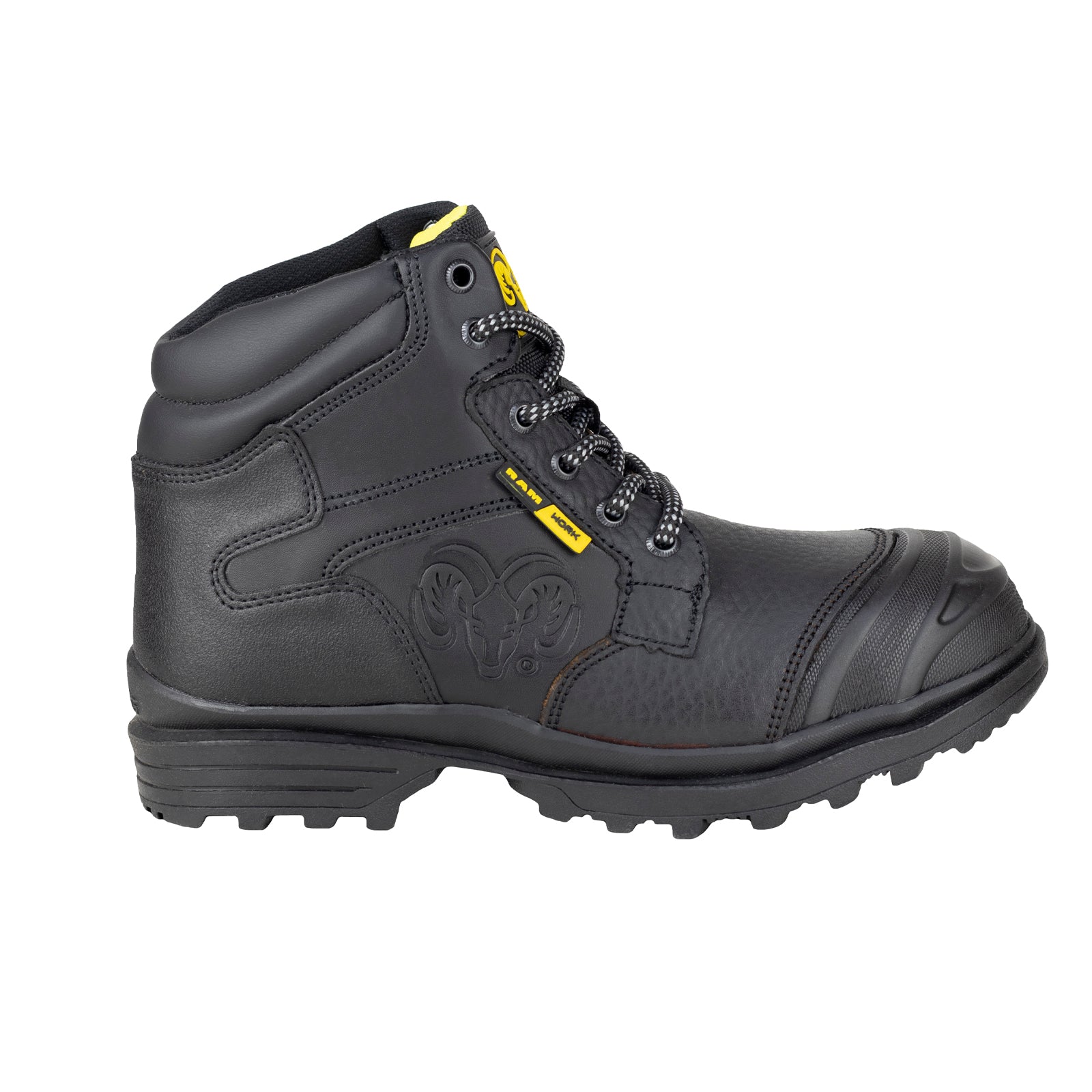 Bota de Seguridad Casco Acero Para Caballero New Ram  9595 Negro