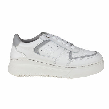 Tenis Tejido Suela Gruesa Casual Para Dama Lobo Solo 5766DA Blanco
