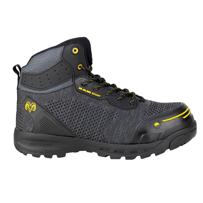 Bota Seguridad Casco Acero Para Caballero New Ram 9544 Gris Negro Amarillo