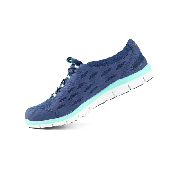 Tenis Skechers Sports Full Circle Dama 22604 Azul Verde