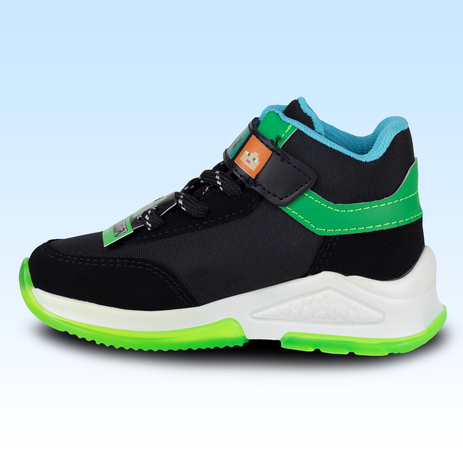 Tenis de Bota Casual Para Niño Minecraft Yuyin MI3090 Negro