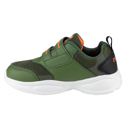 Tenis Con Luces Para Niño Charly 1079231 Olivo Naranja