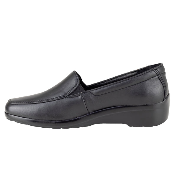 Mocasín Casual Dama Verde Tabaco Anely 7264 Negro