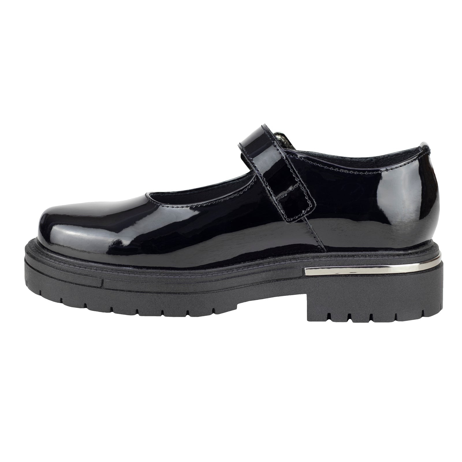Zapato Tacón Escolar Para Niña Chabelo C980-A Charol Negro 22-26