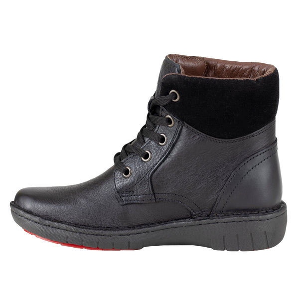 Botín Casual Dama Lobo Solo Italia 5842 Tumbled Negro