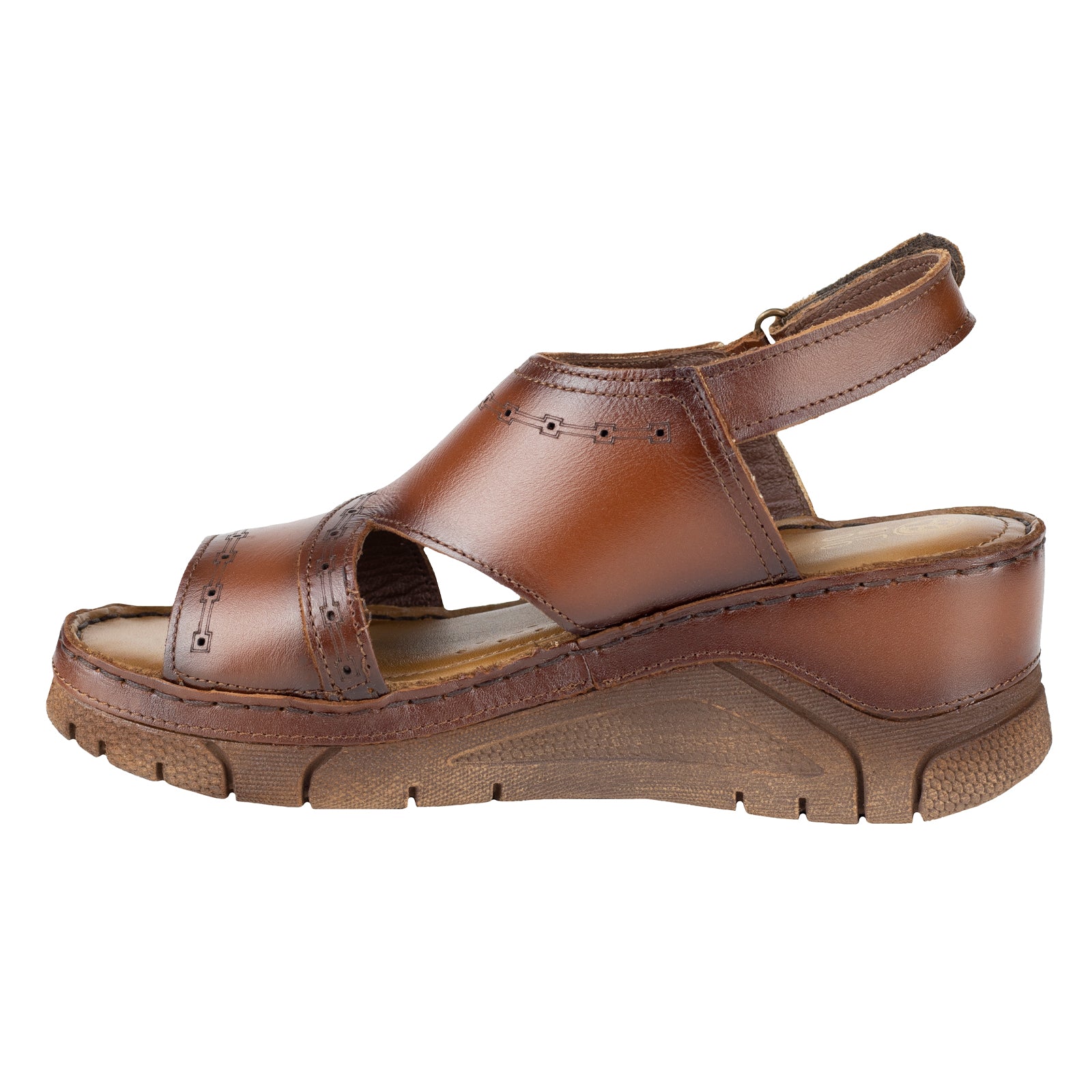 Sandalia Plataforma Confort Para Dama Lobo Solo 1381 Orange