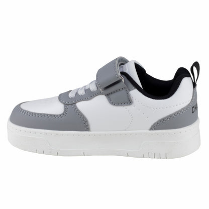 Tenis Choclo Casual Para niño Charly 1065383 Blanco Gris