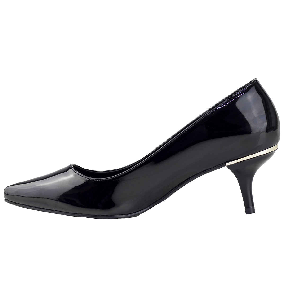 Zapatilla Clásica Dama Capa De Ozono 649301 Negro Charol