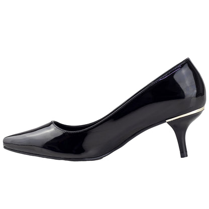Zapatilla Clásica Dama Capa De Ozono 649301 Negro Charol