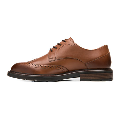 Zapato Derby Formal Casual Para Caballero Flexi 419407 Tan