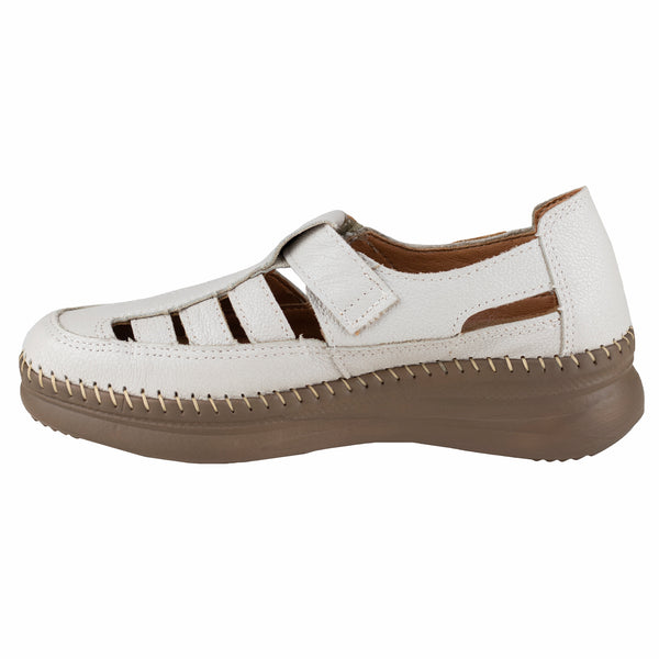 Sandalia Casual Para Dama Lobo Solo 4988 Marfil