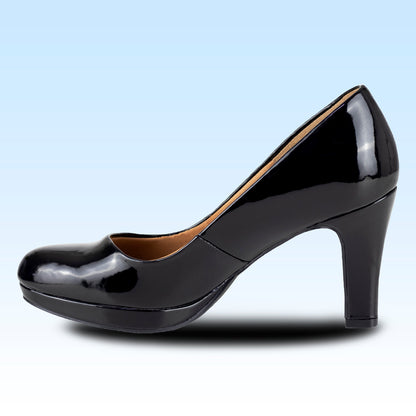 Zapatilla Clásica Dama Lady Paulina Amaya 23101 Negro Charol