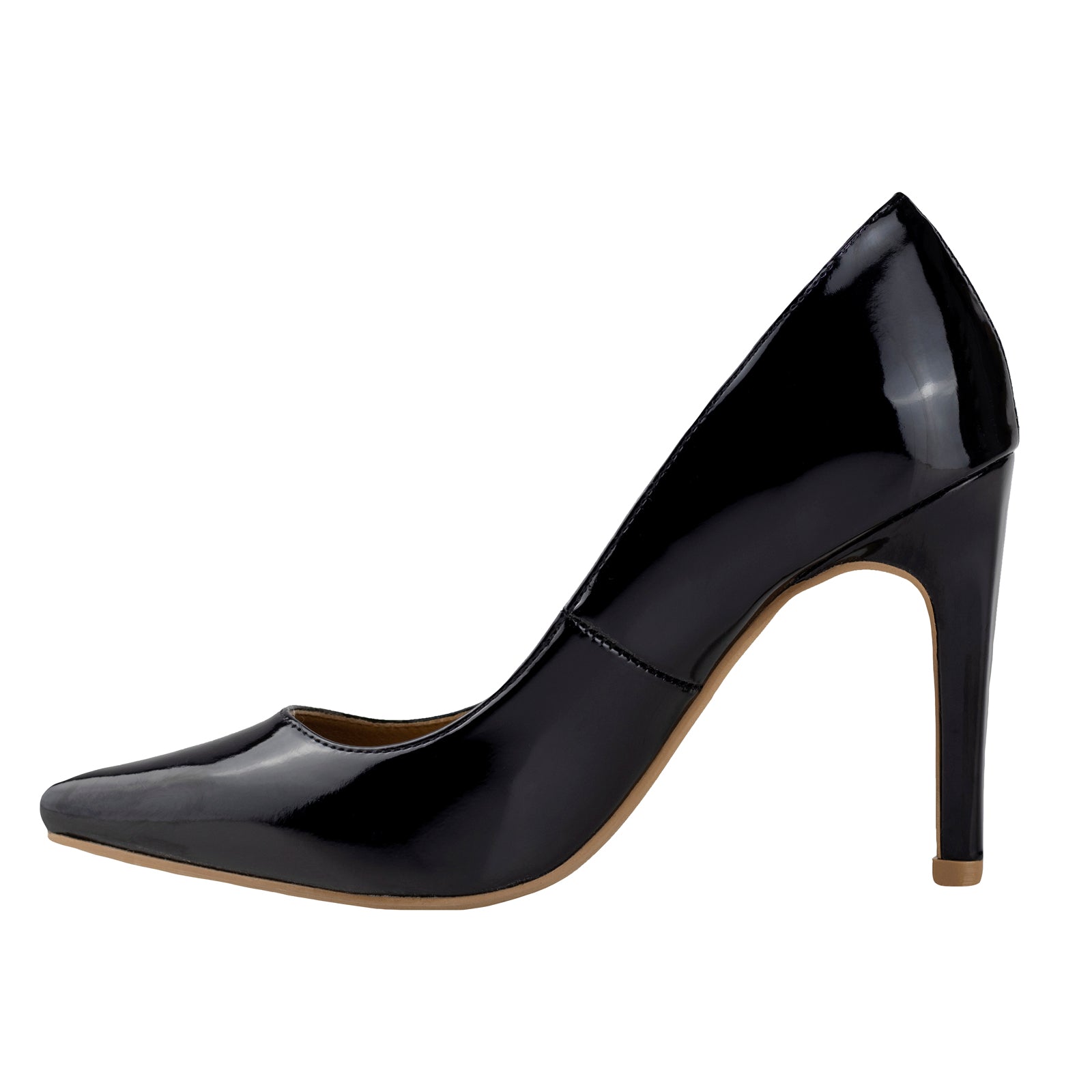 Zapatilla Clásica Dama Capa De Ozono 640601 Negro Charol