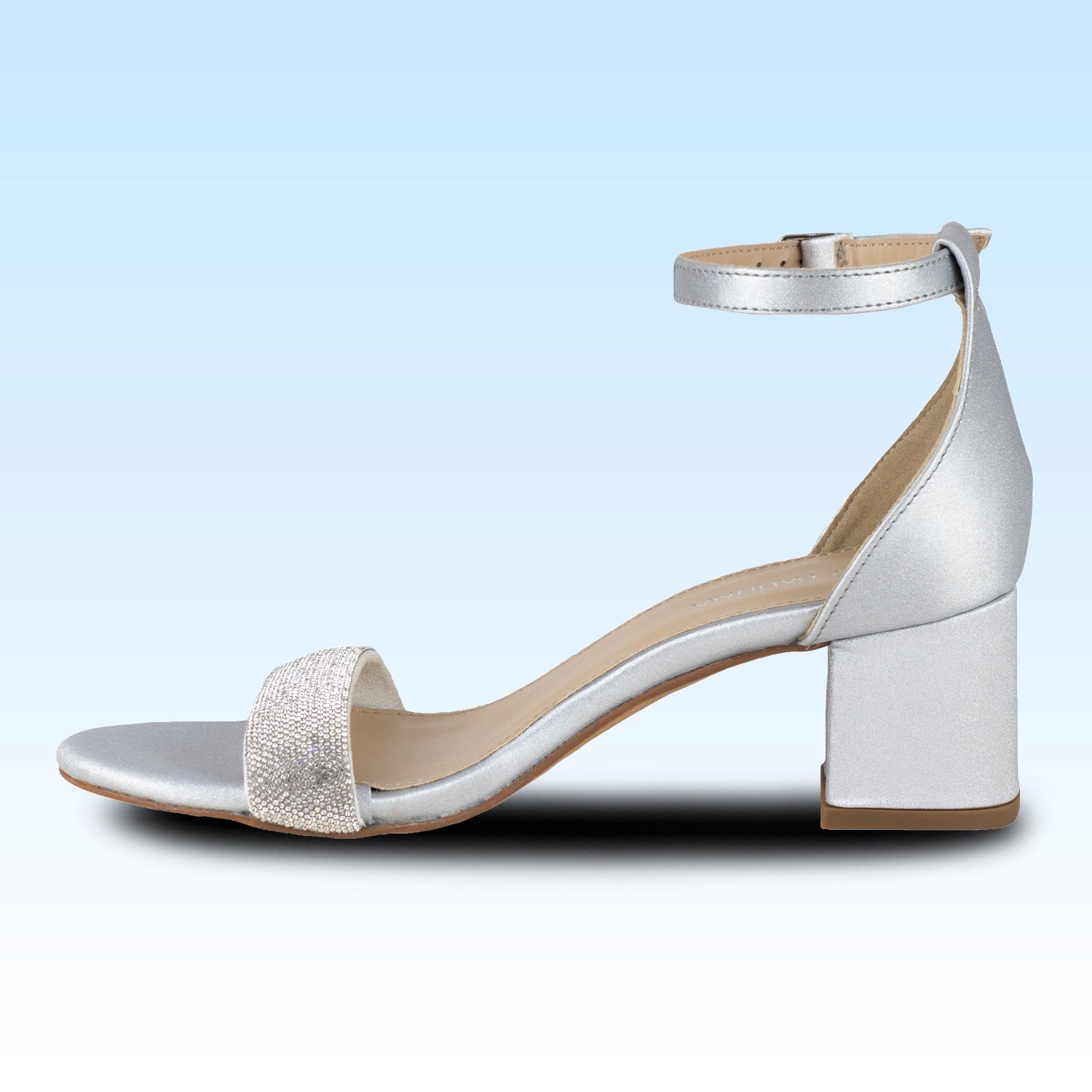 Sandalia de Tacón Dama Lady Paulina Almendra 21217 Plata