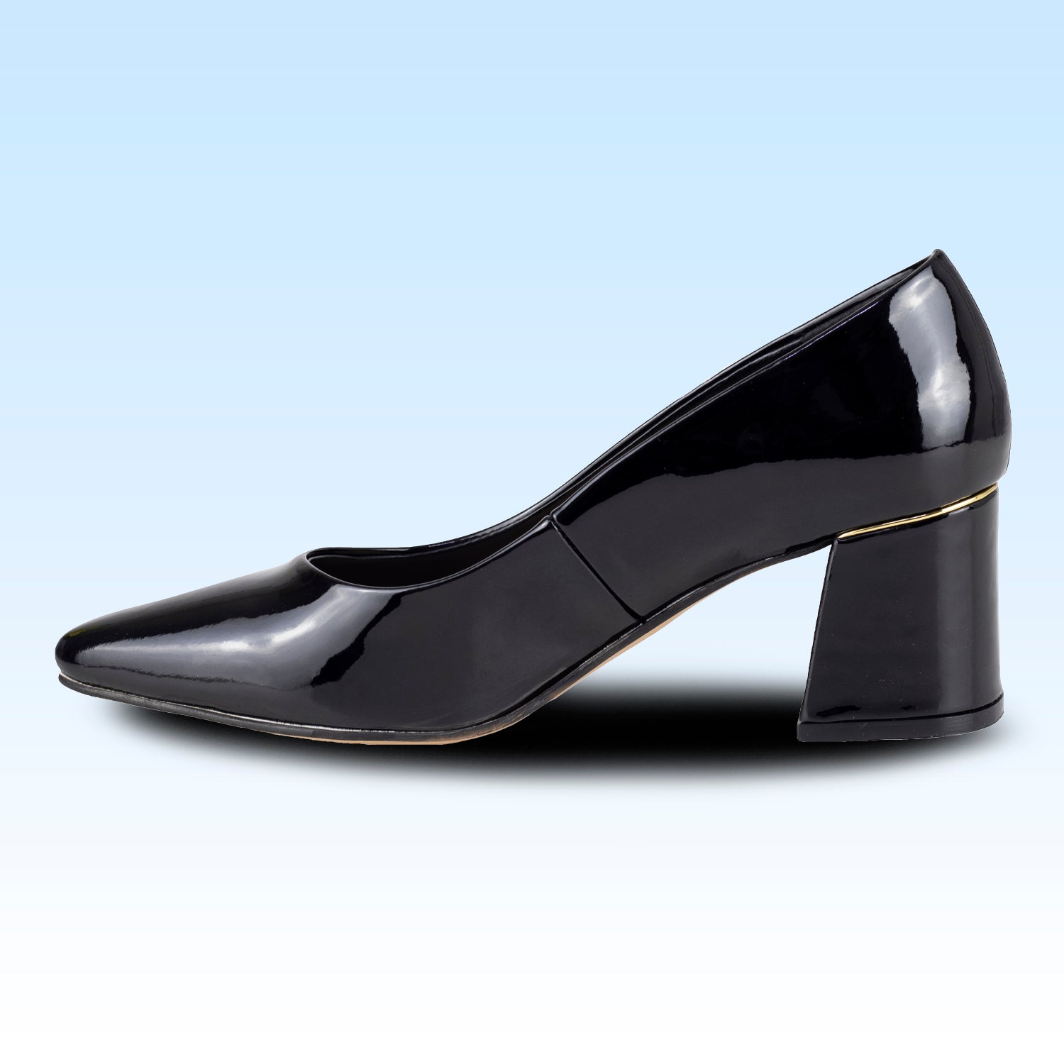 Zapatilla Clásica Dama Lady Paulina Verona 16201 Negro Charol