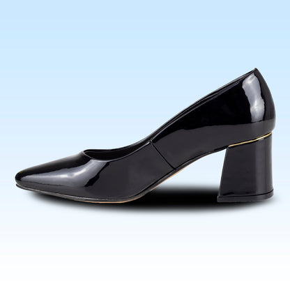 Zapatilla Clásica Dama Lady Paulina Verona 16201 Negro Charol