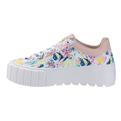 Tenis Urbano Plataforma Dama Capa De Ozono 634802 Multicolor