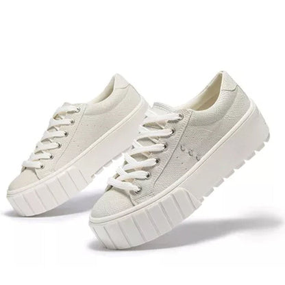 Tenis Urbano Con Plataforma Capa De Ozono 634801 Latte Mujer