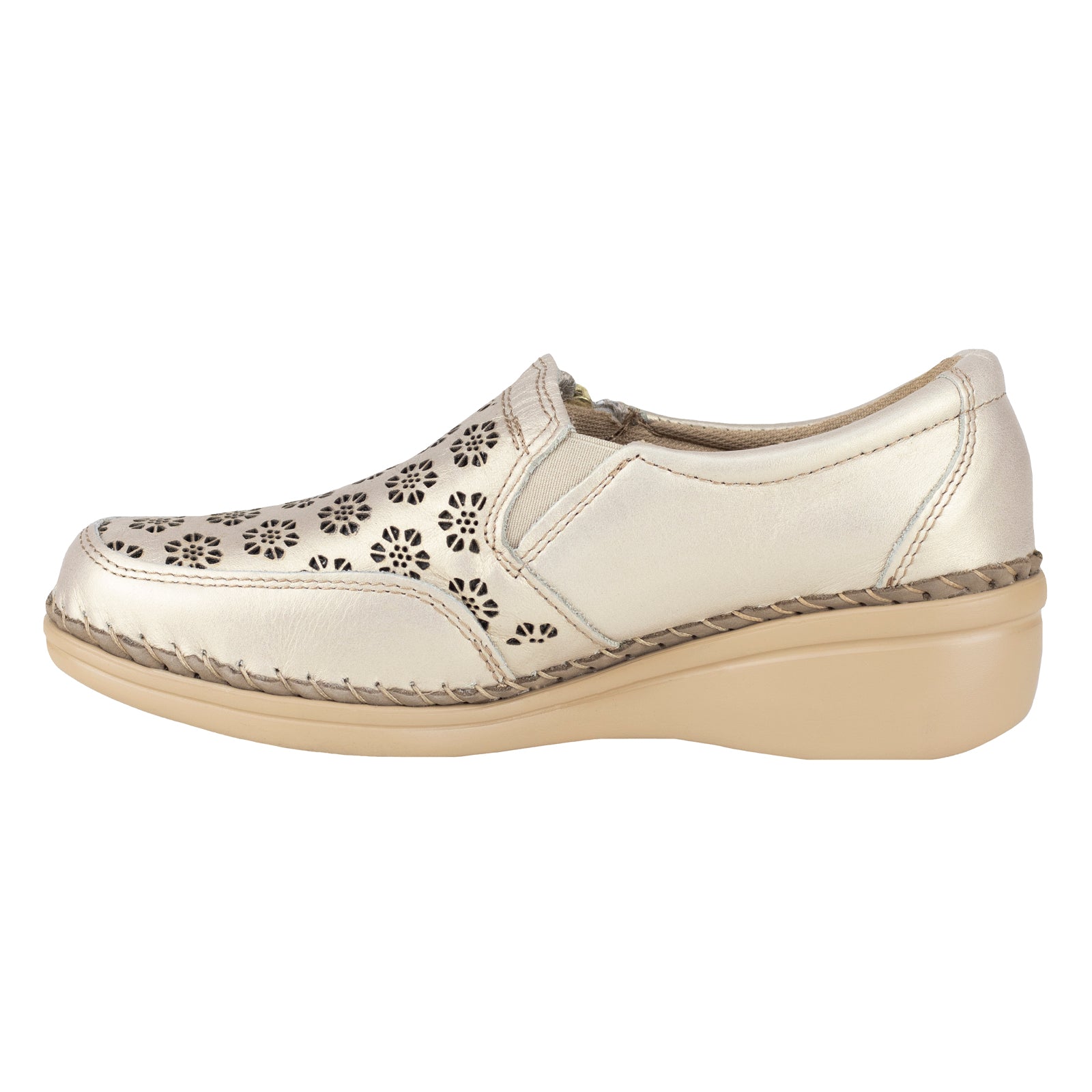 Zapato Mocasín Slip Casual On Para Dama Lobo Solo 4732 Platino