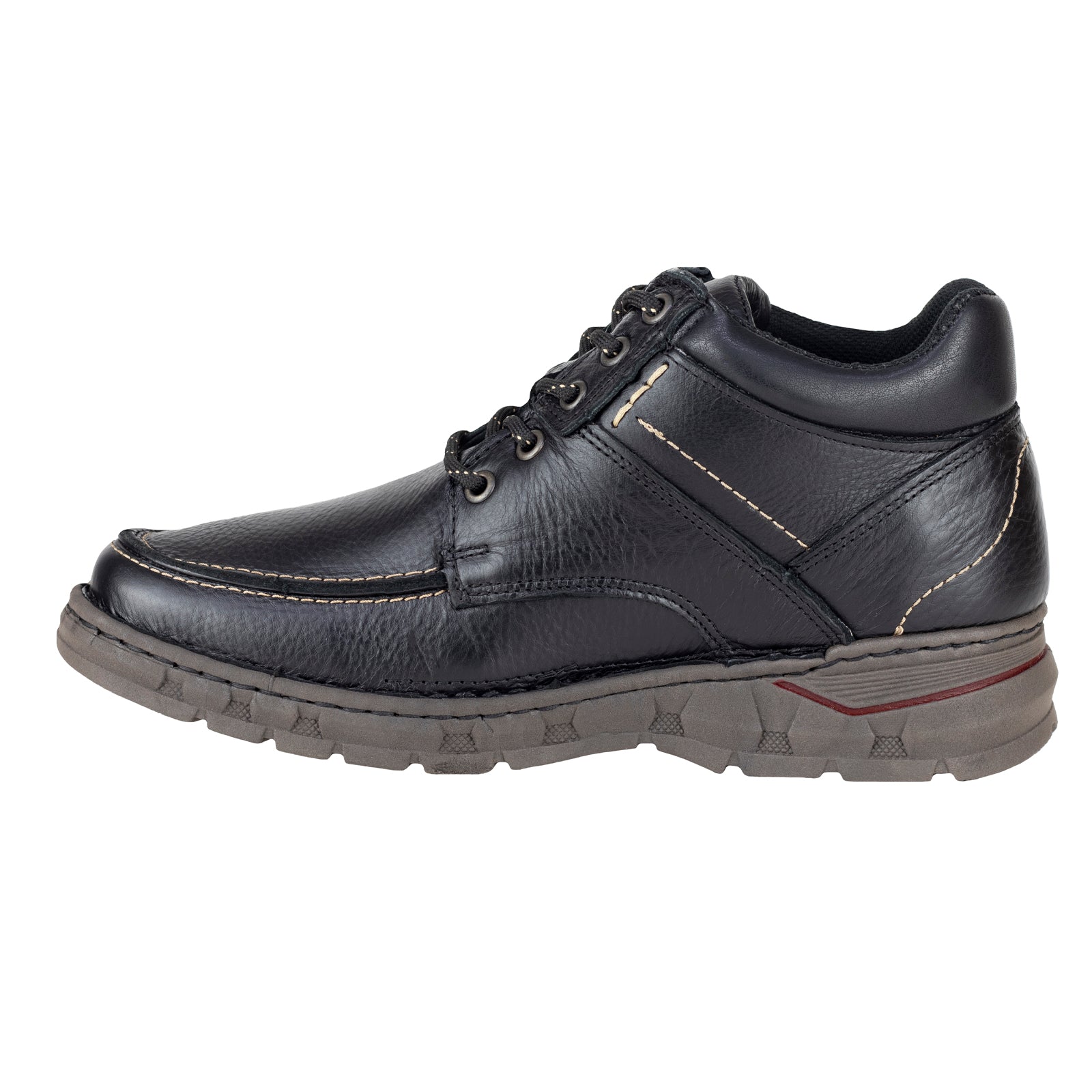 Bota Casual De Piel Tejido a Mano Para Caballero Lobo Solo 9098 Negro