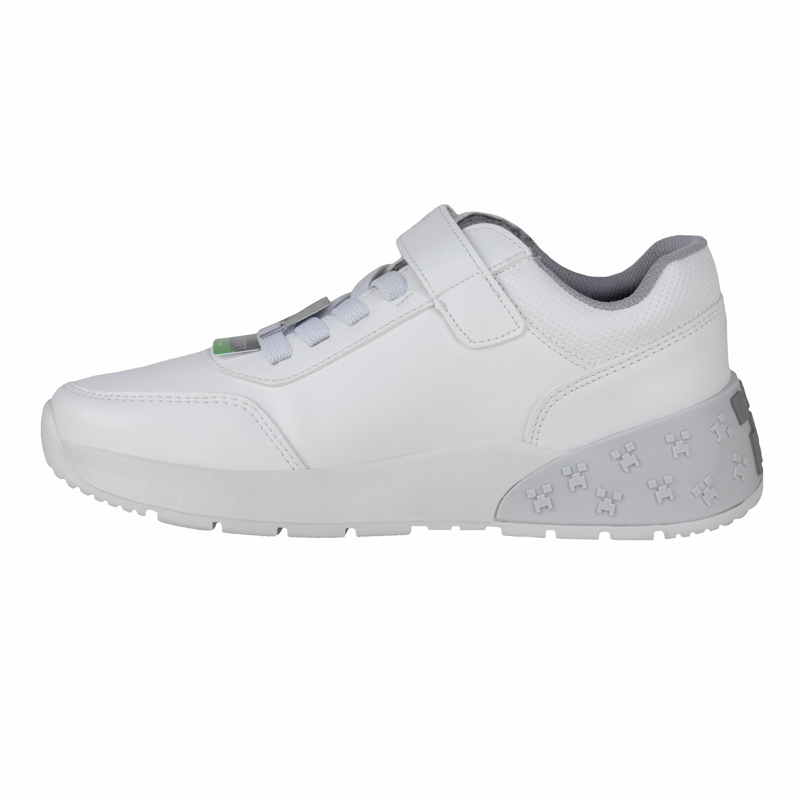 Tenis Choclo Escolar Casual Para Niño Minecraft Yuyin MI5220 Blanco