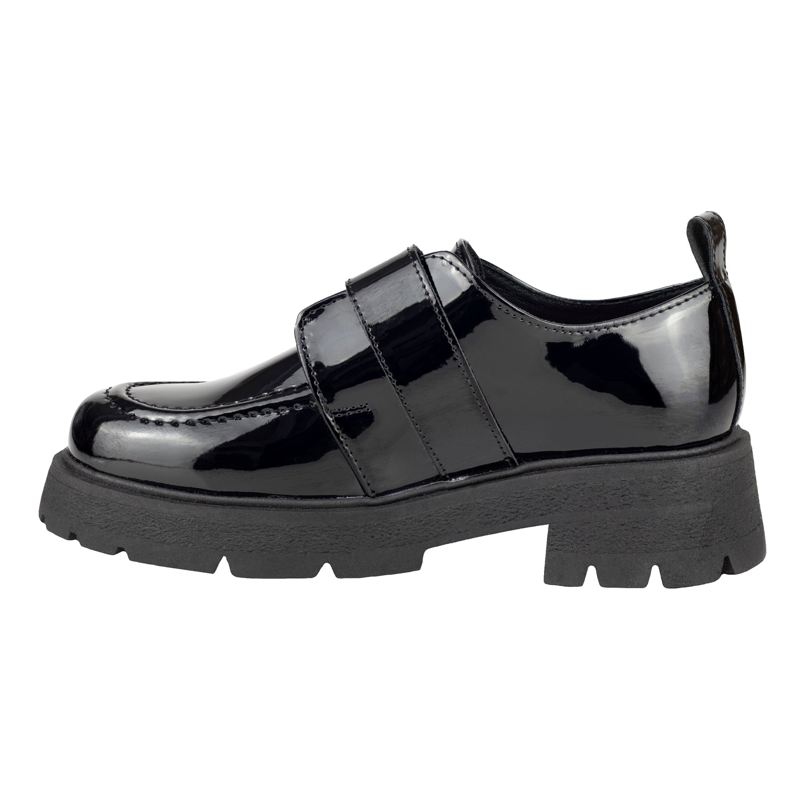 Zapato Escolar Tipo Chunky Para Niña Chabelo C200-B Charol Negro 22-26
