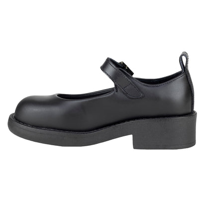 Zapato Escolar Con Tacón Para Niña Chabelo C1007-B Negro 22-26