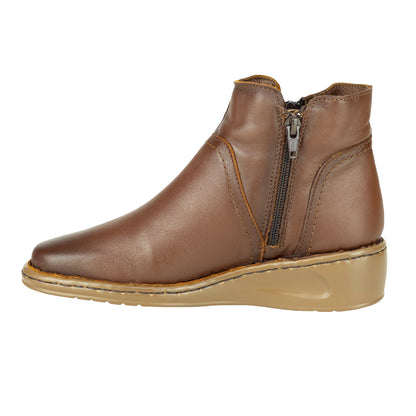 Botín Elegante Casual Tejidos Para Dama Lobo Solo 4845 Caoba