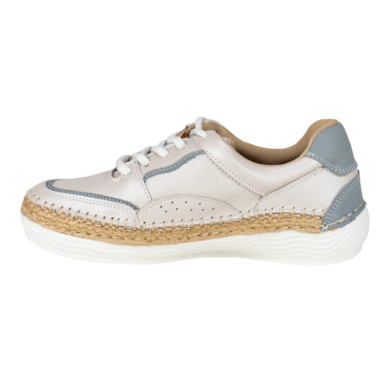Tenis Casual Choclo Tejidos a Mano Para Dama Lobo Solo 5129 Marfil