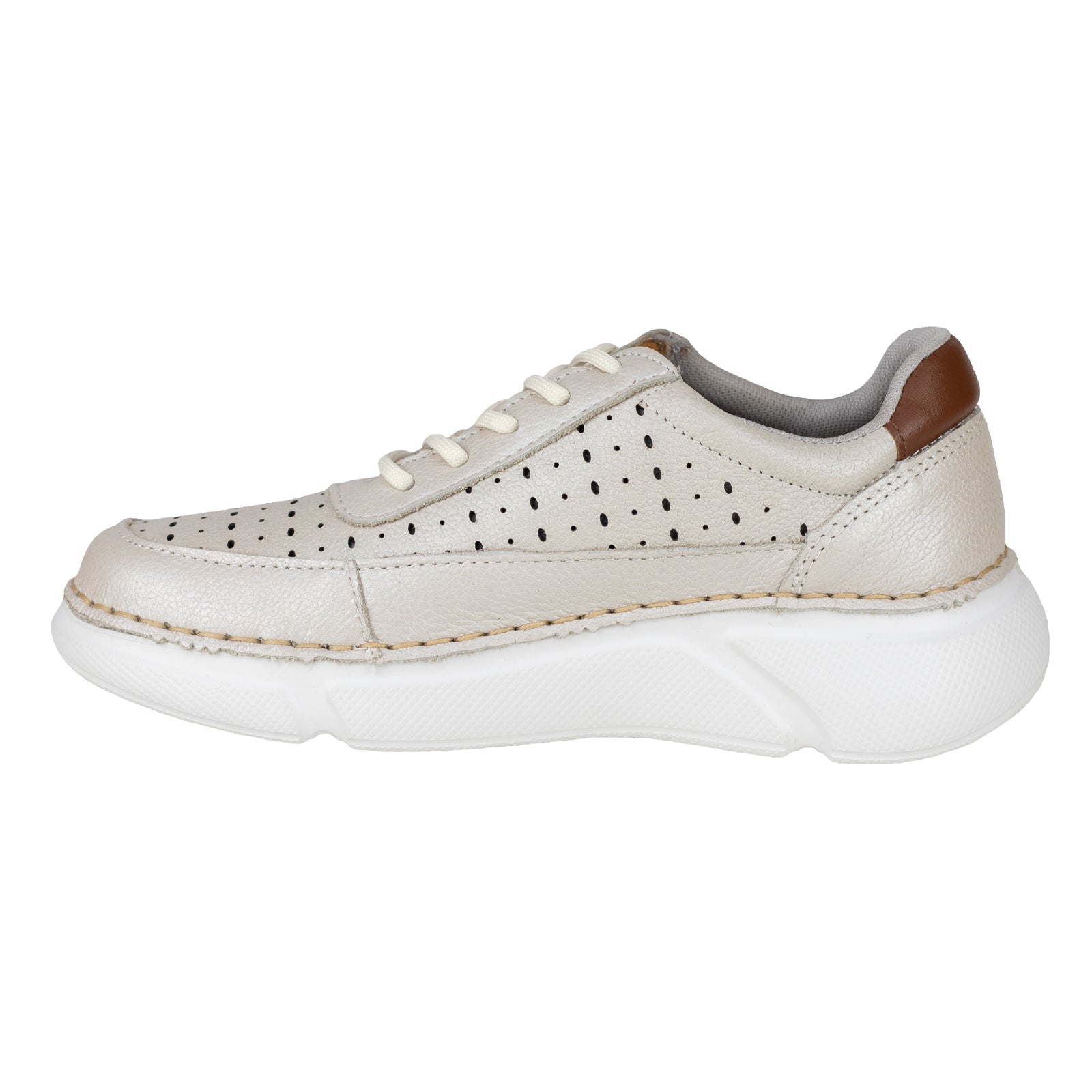 Tenis Confort Casual Para Dama Lobo Solo 4663 Marfil