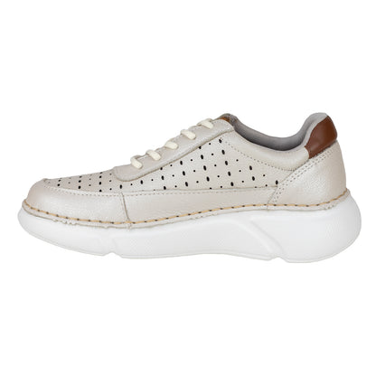 Tenis Confort Casual Para Dama Lobo Solo 4663 Marfil