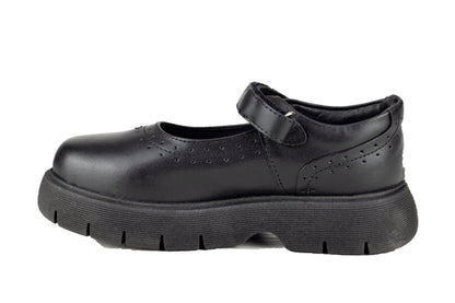 Zapato Ajuste Contactel Escolar Para Niña Chabelo C713-B Negro 21.5-24