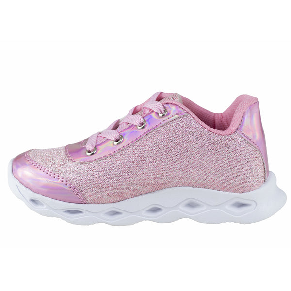 Tenis Con Luces Niña Kids Shoes 113 Rosa Arcoíris