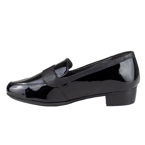 Mocasín de Tacón Dama Onena 4722 Negro Charol