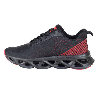 Tenis Running Para Caballero Charly 1029838 Negro Rojo