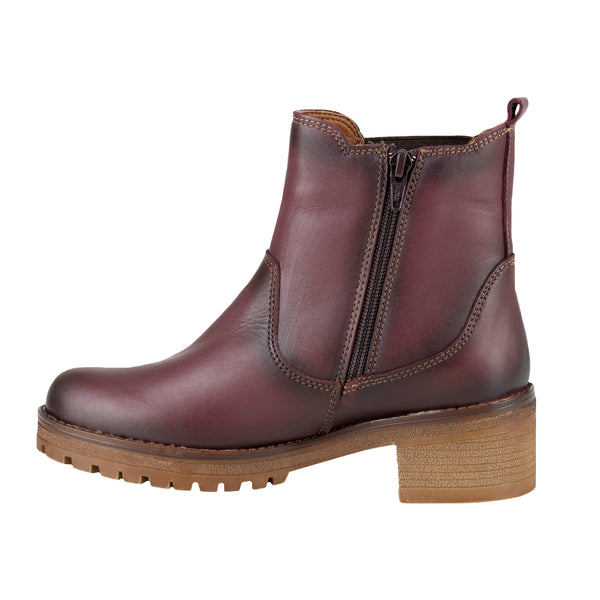 Bota Casual Dama Verde Tabaco Bella 7153 Vino