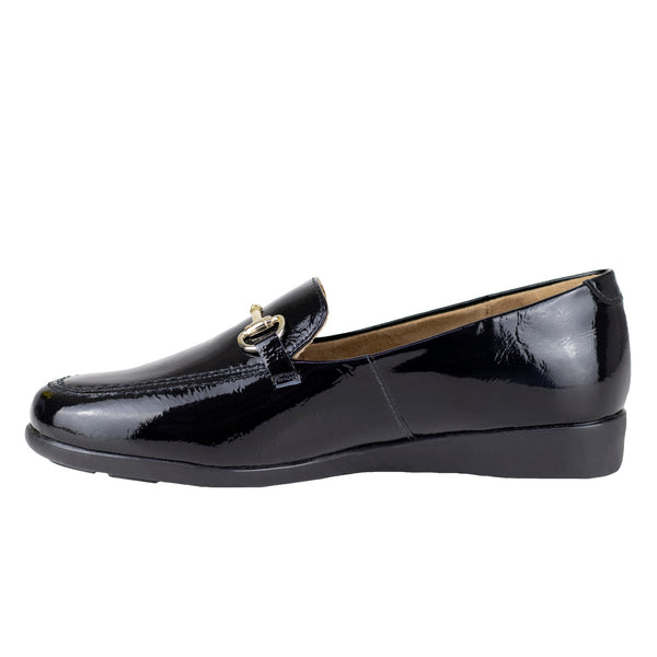 Mocasín Clásico Dama Vicenza 1470 Negro Charol