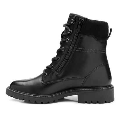 Bota Estilo Militar Con Cierre Lateral Casual Para Dama Flexi 37826 Negro